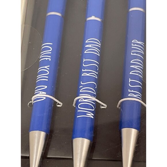 Rae Dunn Pen Set Worlds Best Dad Blue Ink Gift Set - Picture 3 of 3